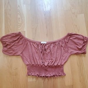 Light brown cotton on crop top